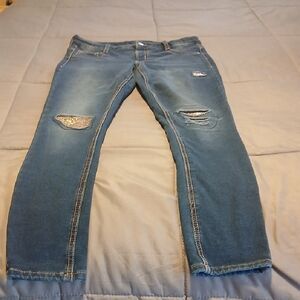 wonder nation Men's Slim Distressed Blue Jeans